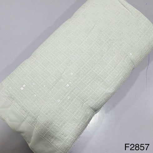 chikankari Cotton Fabric-F2857